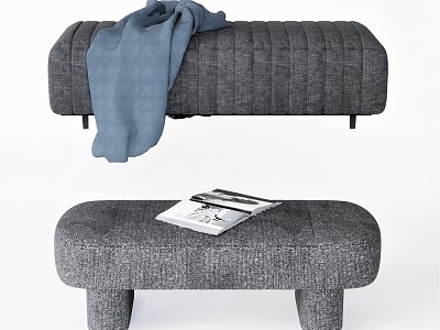 Modern Sofa Stool Bed End Stool Blanket model