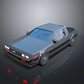 Classic Retro Style Gray Car With Sleek Design And Reflective Surface 3d model