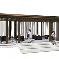 Modern gallery pavilion gallery 3d model