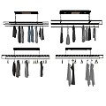 Hanging Clothes Hangers with Metal Rods and Hanging Shirts Pants for Wardrobe Organization