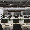 Modern Spacious Public Office Space With Green Chairs White Desks Large Windows And Indoor Plants