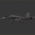Gray Military Fighter Jet With Red Marked Vertical Stabilizers And Extended Landing Gear