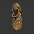 Brown And Yellow Casual Shoes With Hollow Out Design White Laces And Yellow Sole