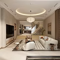 Cozy Warm Modern Living Room Interior Design With Soft Sofas And Wooden Decor Elements