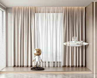 Modern Curtains 3d model