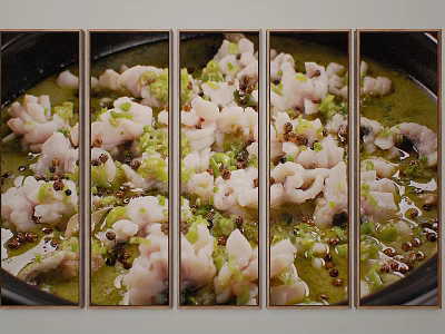 Sour Spicy Fish Pot With Tender Fillets Pickled Vegetables And Sichuan Peppercorns 3d model