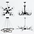 Various Modern Stylish Chandeliers Featuring Glass Globes And Metal Frames For Home Decor