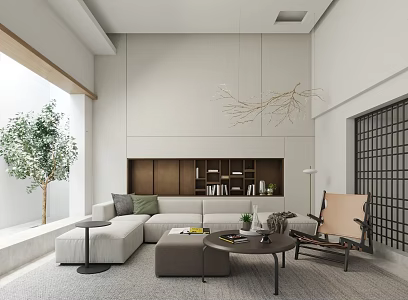 modern living room 3d model