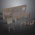 Wooden Decorative Frames With Arch And Lattice Designs For Home Use