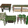 Outdoor Garden Pergola Designs With Wooden Structure Climbing Vines And Benches