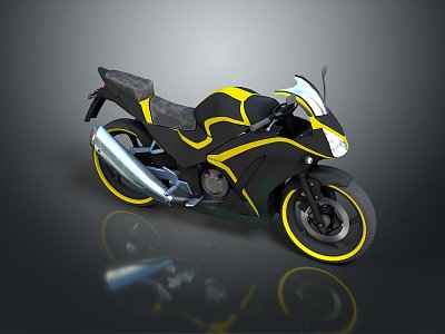 Motorcycle Two-wheeled Motorcycle Cross-country Motorcycle Road Race Motorcycle Motor Vehicle Transport 3d model