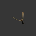 Beige Twisted Rope Knot Displayed On Dark Smooth Surface With Subtle Reflection
