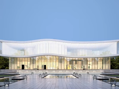 Modern Sales Office Building Sales Department Building 3d model