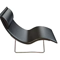 Tech Exhibition Hall Featuring Black Leather Curved Chair With Metal Frame