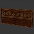 Traditional Red Wooden Partition With Intricate Hollowed Patterns And Classic Design