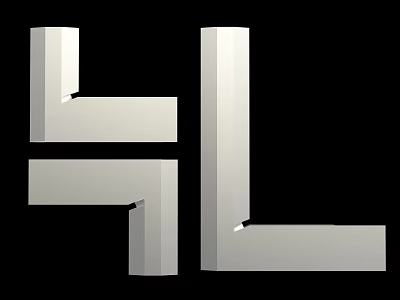 Hardware Tools L Shaped Metal Brackets Stainless Steel for Furniture Construction and Assembly 3d model