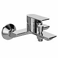 Modern Chrome Wall Mounted Faucet with Single Handle Design and Sleek Contemporary Finish