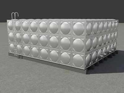 modern water tank fire water tank 3d model
