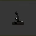 Automotive Parts Black Control Levers with Black Bases and Blue Indicator Details