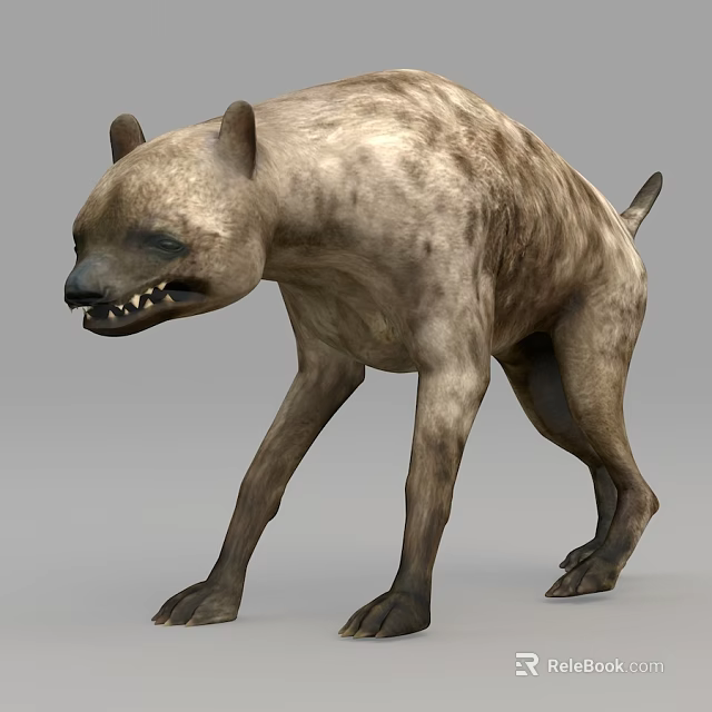 Realistic Reptile 3D Model With Detailed Scales Open Mouth And Standing Stance 3d model 