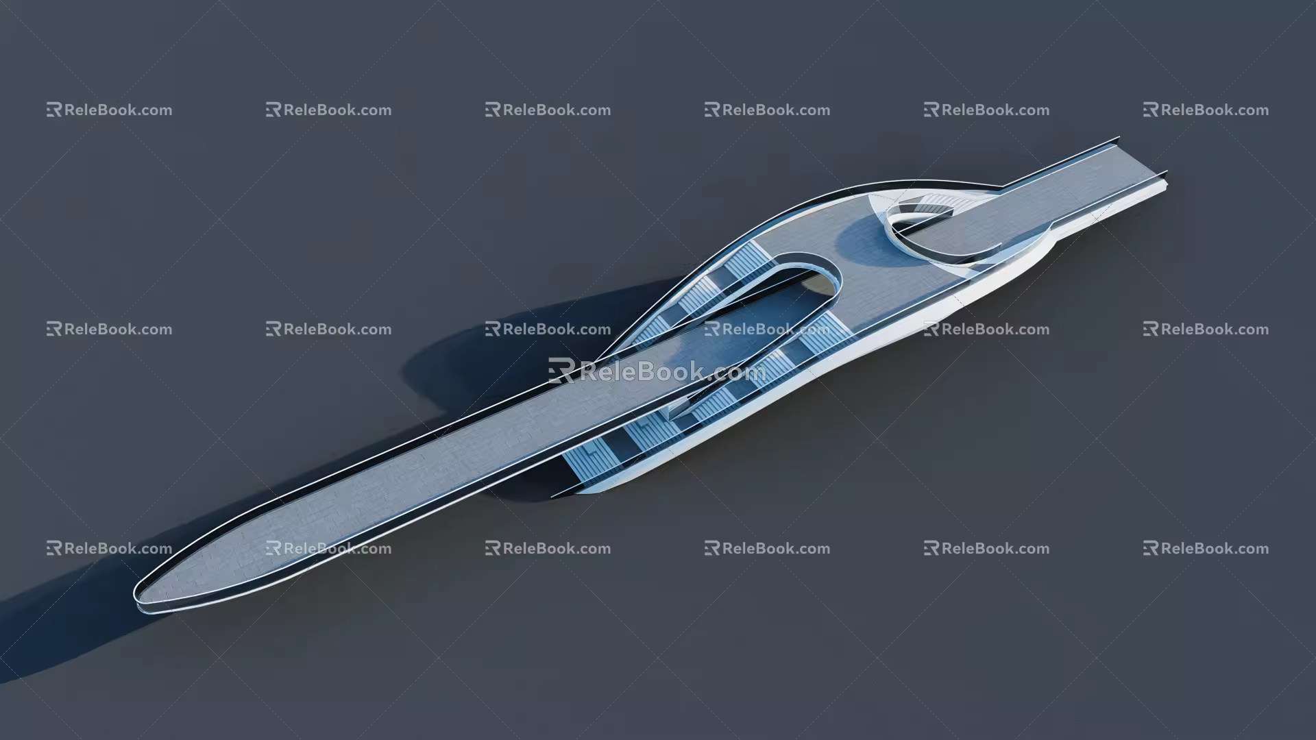 Modern Bridge Landscape Bridge 3d model