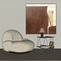 Quiet single sofa 3d model