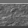 Textured Stone Background Wall With Golden Light Strip And Gray Concrete Floor