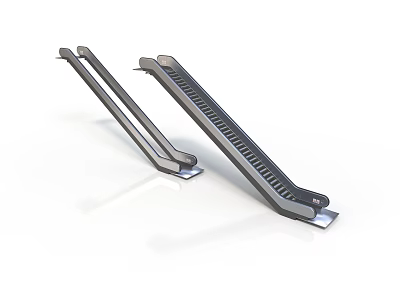 Architectural Metal Ramp Design With Sloped Structure And Non Slip Surface 3d model