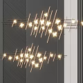 Elegant Modern Wall Decor With Linear Illuminated Design For Luxury Home Interior 3d model