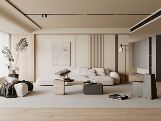 modern living room home living room 3d model