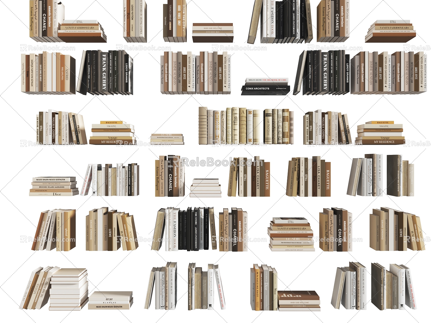 Books 3d model