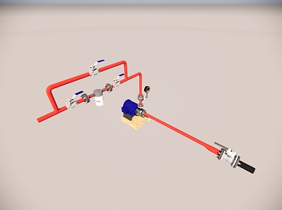 Typical Installation Arrangement of Centrifugal Pump 3d model