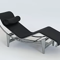 Modern Black Lounge Chair With Sleek Metal Frame And Contemporary Design