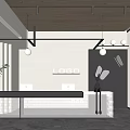 Modern Front Desk 3d model