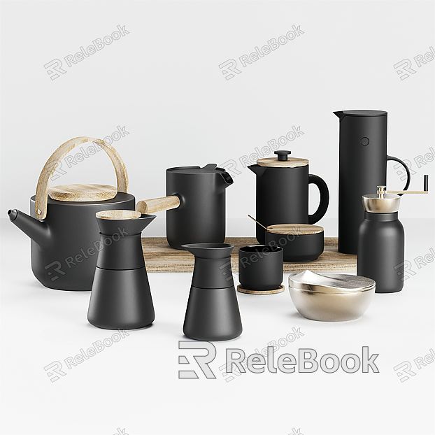 Japanese Tea Set Teapot Cup model