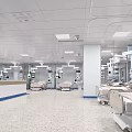 Hospital Outpatient Clinic Interior With Cabinets Stools And Medical Equipment