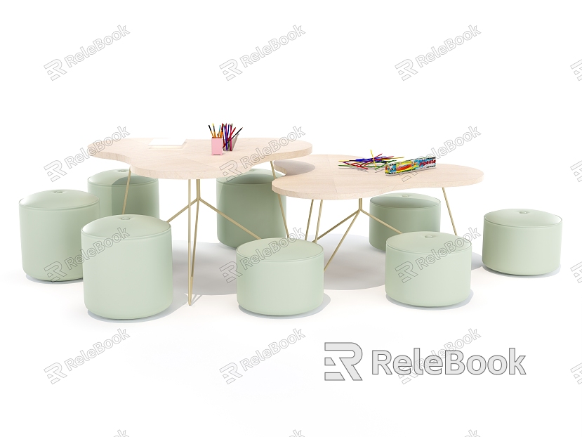 Modern Children's Table and Chair Children's Table and Chair Combination model