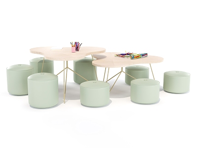 Modern Children's Table and Chair Children's Table and Chair Combination model