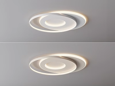 Modern Circular Layered LED Ceiling Light For Contemporary Interior Spaces 3d model