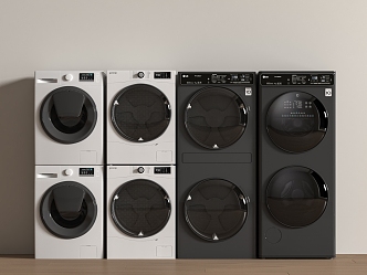 washing machine wall mounted washing machine drum washing machine mini washer dryer water heater 3d model