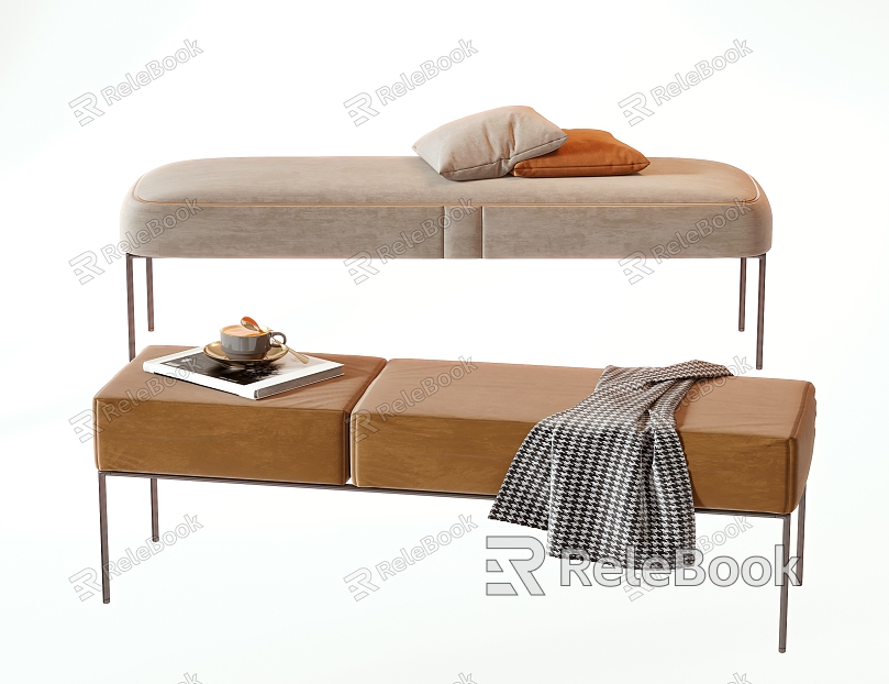 Modern Bed End Stool Bed End Stool Bench model