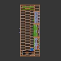 Wooden Wine Cabinet With Glass Door And Organized Wooden Racks For Wine Bottles