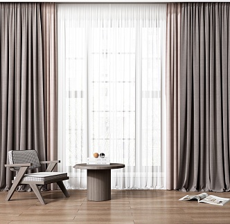 Modern Curtains 3d model