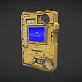 Commercial Equipment Yellow Control Panel with Blue Screen System Status