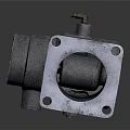 Metal Mechanical Component With Flange Design Bolt Holes And Top Knob