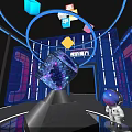 Guiyang Computing Power Tech Installation With Futuristic Cube And Blue Lighting