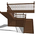 Elegant Traditional Wooden Staircase Interior Design With Handrail Balustrade And Steps
