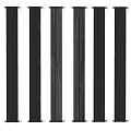 Black Vertical Radiators Modern Home Heating Solutions With Stylish Design And Six Units In Row