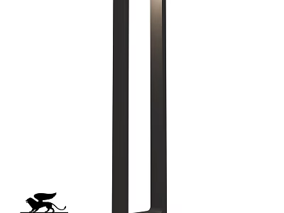 Modern Outdoor Light With Black Metal Frame For Garden Patio Exterior Lighting 3d model