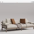 New Chinese-style Multi-person Sofa 3d model